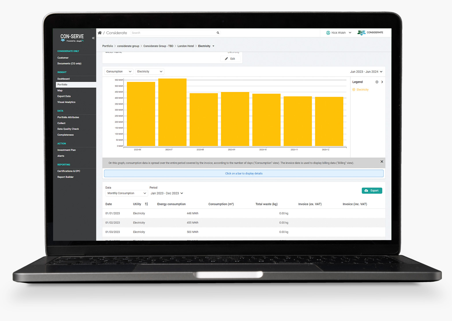 Con-Serve platform: ESG data collection and reporting
